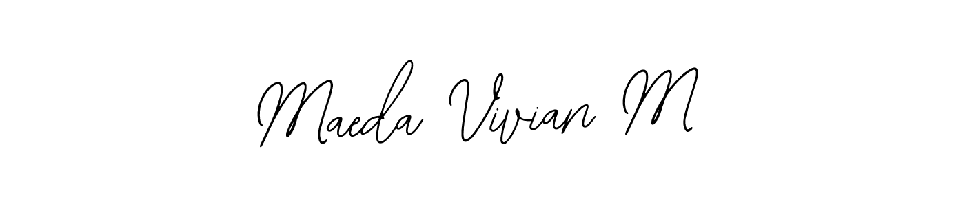 if you are searching for the best signature style for your name Maeda Vivian M. so please give up your signature search. here we have designed multiple signature styles  using Bearetta-2O07w. Maeda Vivian M signature style 12 images and pictures png