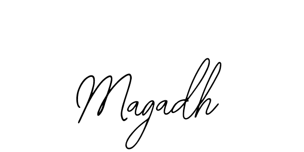 Use a signature maker to create a handwritten signature online. With this signature software, you can design (Bearetta-2O07w) your own signature for name Magadh. Magadh signature style 12 images and pictures png