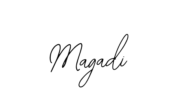 Use a signature maker to create a handwritten signature online. With this signature software, you can design (Bearetta-2O07w) your own signature for name Magadi. Magadi signature style 12 images and pictures png