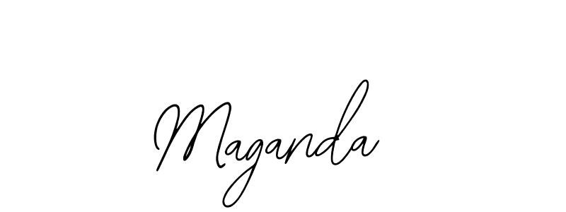 Use a signature maker to create a handwritten signature online. With this signature software, you can design (Bearetta-2O07w) your own signature for name Maganda . Maganda  signature style 12 images and pictures png