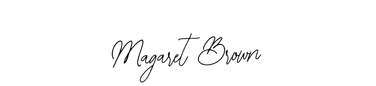 How to make Magaret Brown name signature. Use Bearetta-2O07w style for creating short signs online. This is the latest handwritten sign. Magaret Brown signature style 12 images and pictures png