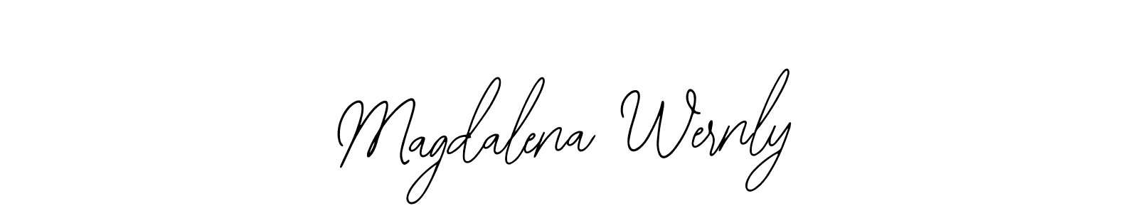 The best way (Bearetta-2O07w) to make a short signature is to pick only two or three words in your name. The name Magdalena Wernly include a total of six letters. For converting this name. Magdalena Wernly signature style 12 images and pictures png