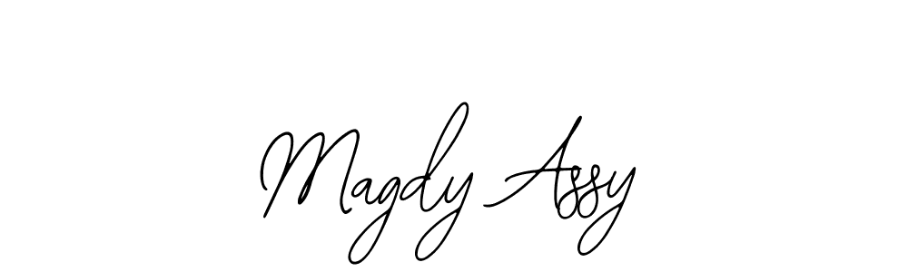 How to make Magdy Assy name signature. Use Bearetta-2O07w style for creating short signs online. This is the latest handwritten sign. Magdy Assy signature style 12 images and pictures png