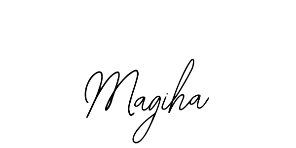 Use a signature maker to create a handwritten signature online. With this signature software, you can design (Bearetta-2O07w) your own signature for name Magiha. Magiha signature style 12 images and pictures png