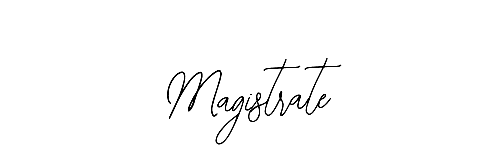 How to make Magistrate name signature. Use Bearetta-2O07w style for creating short signs online. This is the latest handwritten sign. Magistrate signature style 12 images and pictures png