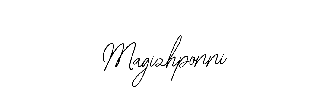 if you are searching for the best signature style for your name Magizhponni. so please give up your signature search. here we have designed multiple signature styles  using Bearetta-2O07w. Magizhponni signature style 12 images and pictures png