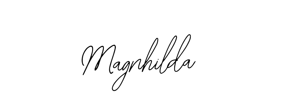 How to make Magnhilda signature? Bearetta-2O07w is a professional autograph style. Create handwritten signature for Magnhilda name. Magnhilda signature style 12 images and pictures png