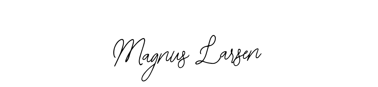 Design your own signature with our free online signature maker. With this signature software, you can create a handwritten (Bearetta-2O07w) signature for name Magnus Larsen. Magnus Larsen signature style 12 images and pictures png