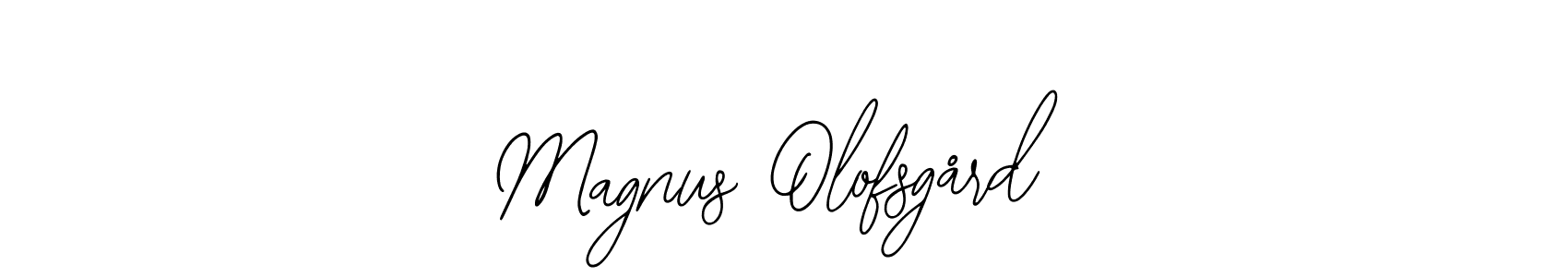 How to make Magnus Olofsgård name signature. Use Bearetta-2O07w style for creating short signs online. This is the latest handwritten sign. Magnus Olofsgård signature style 12 images and pictures png