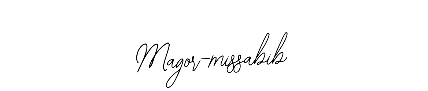 if you are searching for the best signature style for your name Magor-missabib. so please give up your signature search. here we have designed multiple signature styles  using Bearetta-2O07w. Magor-missabib signature style 12 images and pictures png