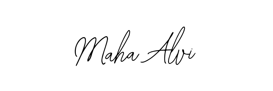 Use a signature maker to create a handwritten signature online. With this signature software, you can design (Bearetta-2O07w) your own signature for name Maha Alvi. Maha Alvi signature style 12 images and pictures png