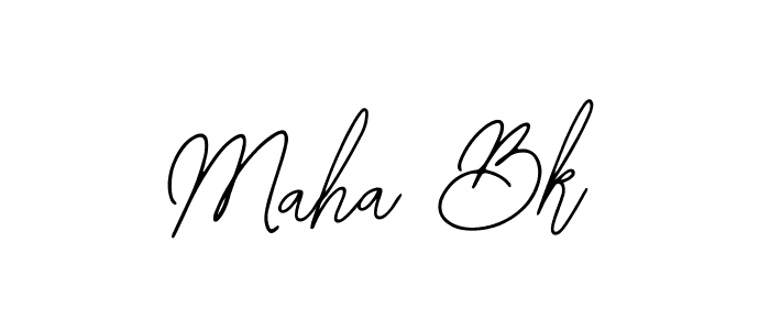 How to make Maha Bk name signature. Use Bearetta-2O07w style for creating short signs online. This is the latest handwritten sign. Maha Bk signature style 12 images and pictures png