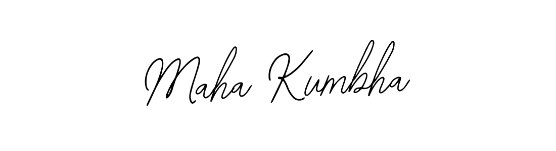 How to make Maha Kumbha name signature. Use Bearetta-2O07w style for creating short signs online. This is the latest handwritten sign. Maha Kumbha signature style 12 images and pictures png