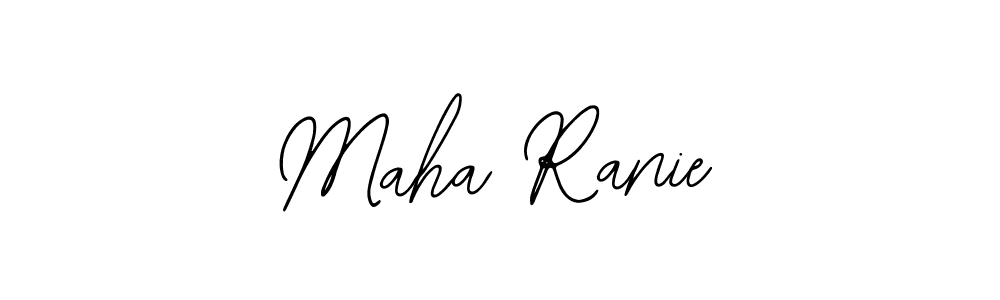 How to make Maha Ranie name signature. Use Bearetta-2O07w style for creating short signs online. This is the latest handwritten sign. Maha Ranie signature style 12 images and pictures png