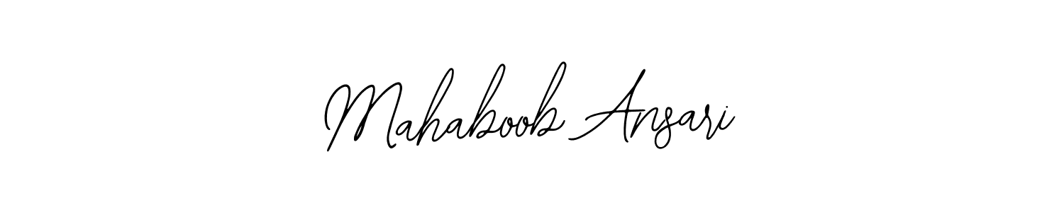 The best way (Bearetta-2O07w) to make a short signature is to pick only two or three words in your name. The name Mahaboob Ansari include a total of six letters. For converting this name. Mahaboob Ansari signature style 12 images and pictures png