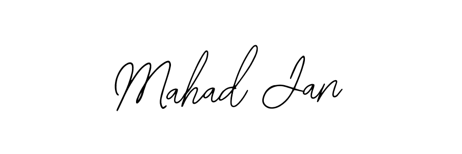 Use a signature maker to create a handwritten signature online. With this signature software, you can design (Bearetta-2O07w) your own signature for name Mahad Jan. Mahad Jan signature style 12 images and pictures png