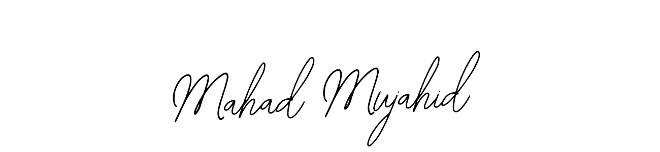 How to make Mahad Mujahid name signature. Use Bearetta-2O07w style for creating short signs online. This is the latest handwritten sign. Mahad Mujahid signature style 12 images and pictures png