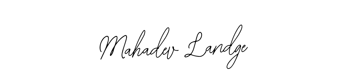 You should practise on your own different ways (Bearetta-2O07w) to write your name (Mahadev Landge) in signature. don't let someone else do it for you. Mahadev Landge signature style 12 images and pictures png