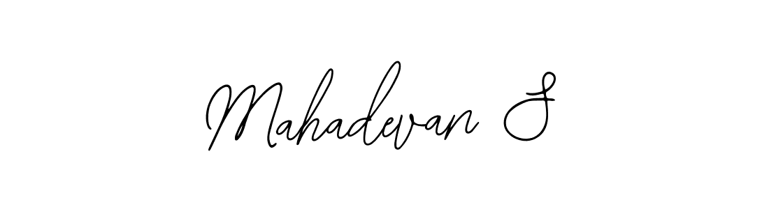 The best way (Bearetta-2O07w) to make a short signature is to pick only two or three words in your name. The name Mahadevan S include a total of six letters. For converting this name. Mahadevan S signature style 12 images and pictures png