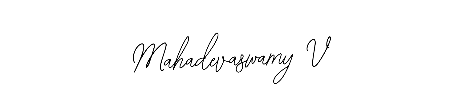 Similarly Bearetta-2O07w is the best handwritten signature design. Signature creator online .You can use it as an online autograph creator for name Mahadevaswamy V. Mahadevaswamy V signature style 12 images and pictures png