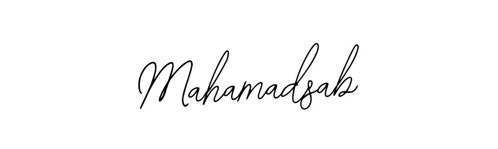 Bearetta-2O07w is a professional signature style that is perfect for those who want to add a touch of class to their signature. It is also a great choice for those who want to make their signature more unique. Get Mahamadsab name to fancy signature for free. Mahamadsab signature style 12 images and pictures png