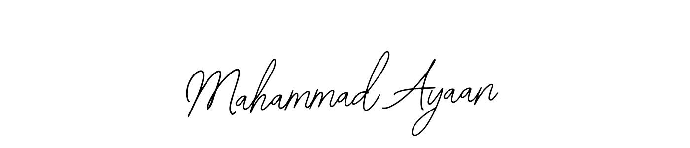You should practise on your own different ways (Bearetta-2O07w) to write your name (Mahammad Ayaan) in signature. don't let someone else do it for you. Mahammad Ayaan signature style 12 images and pictures png
