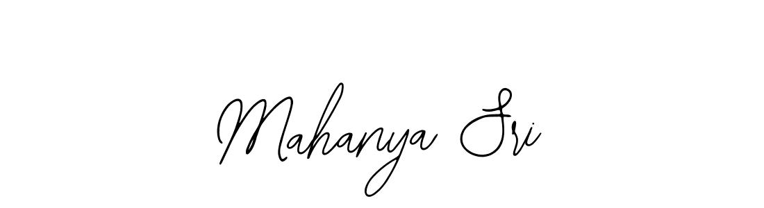 You should practise on your own different ways (Bearetta-2O07w) to write your name (Mahanya Sri) in signature. don't let someone else do it for you. Mahanya Sri signature style 12 images and pictures png