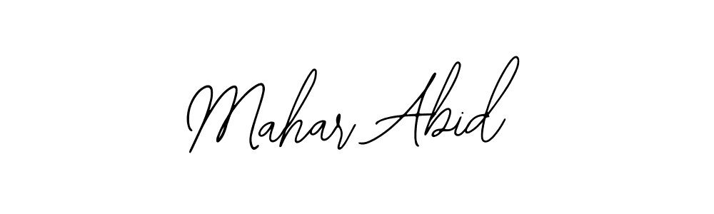 Also You can easily find your signature by using the search form. We will create Mahar Abid name handwritten signature images for you free of cost using Bearetta-2O07w sign style. Mahar Abid signature style 12 images and pictures png