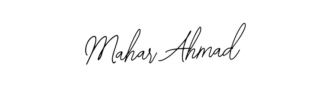Also we have Mahar Ahmad name is the best signature style. Create professional handwritten signature collection using Bearetta-2O07w autograph style. Mahar Ahmad signature style 12 images and pictures png