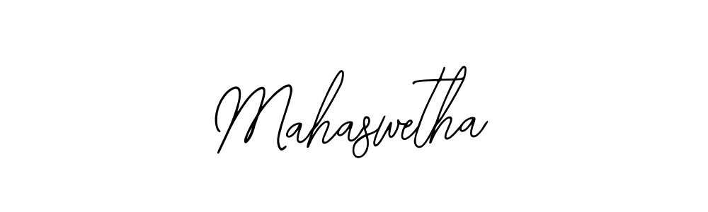 Use a signature maker to create a handwritten signature online. With this signature software, you can design (Bearetta-2O07w) your own signature for name Mahaswetha. Mahaswetha signature style 12 images and pictures png