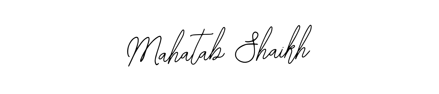 Also You can easily find your signature by using the search form. We will create Mahatab Shaikh name handwritten signature images for you free of cost using Bearetta-2O07w sign style. Mahatab Shaikh signature style 12 images and pictures png