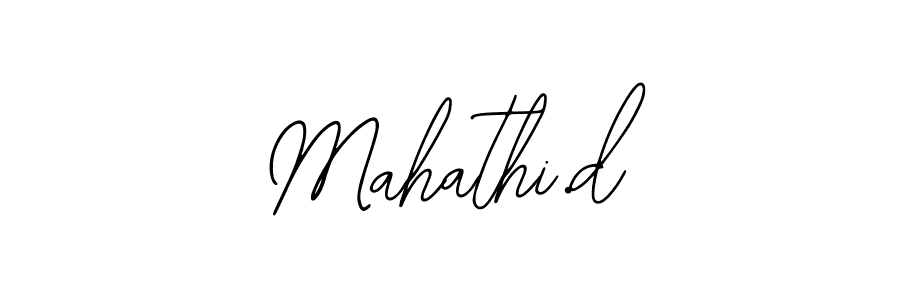 Design your own signature with our free online signature maker. With this signature software, you can create a handwritten (Bearetta-2O07w) signature for name Mahathi.d. Mahathi.d signature style 12 images and pictures png