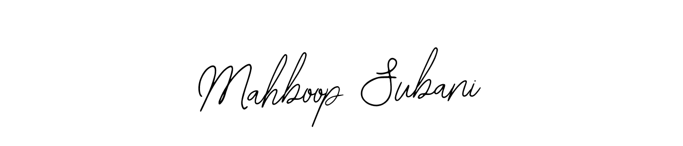 Also we have Mahboop Subani name is the best signature style. Create professional handwritten signature collection using Bearetta-2O07w autograph style. Mahboop Subani signature style 12 images and pictures png