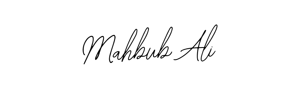 You should practise on your own different ways (Bearetta-2O07w) to write your name (Mahbub Ali) in signature. don't let someone else do it for you. Mahbub Ali signature style 12 images and pictures png