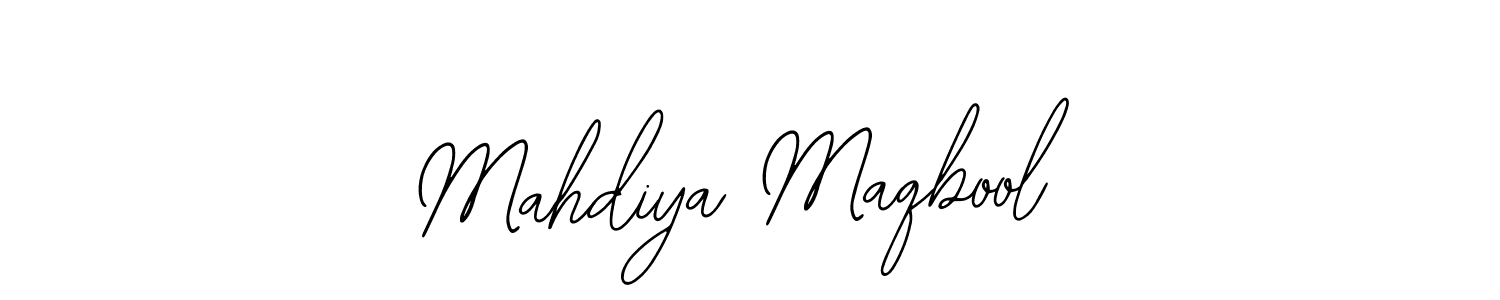 Also You can easily find your signature by using the search form. We will create Mahdiya Maqbool name handwritten signature images for you free of cost using Bearetta-2O07w sign style. Mahdiya Maqbool signature style 12 images and pictures png