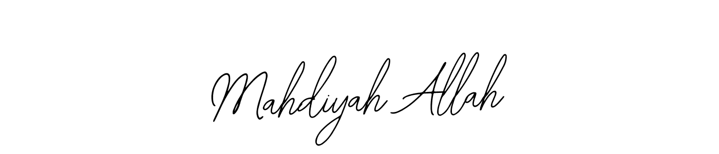 Make a beautiful signature design for name Mahdiyah Allah. With this signature (Bearetta-2O07w) style, you can create a handwritten signature for free. Mahdiyah Allah signature style 12 images and pictures png