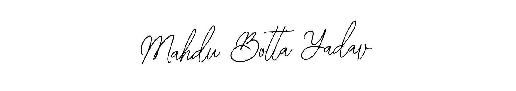 How to make Mahdu Botta Yadav name signature. Use Bearetta-2O07w style for creating short signs online. This is the latest handwritten sign. Mahdu Botta Yadav signature style 12 images and pictures png