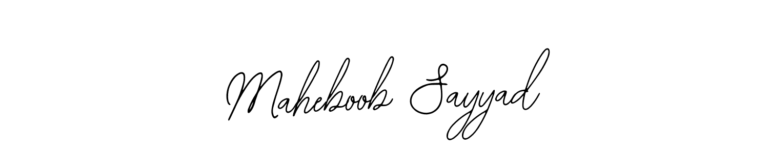 Bearetta-2O07w is a professional signature style that is perfect for those who want to add a touch of class to their signature. It is also a great choice for those who want to make their signature more unique. Get Maheboob Sayyad name to fancy signature for free. Maheboob Sayyad signature style 12 images and pictures png