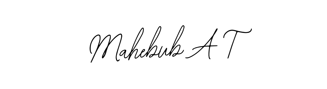 Use a signature maker to create a handwritten signature online. With this signature software, you can design (Bearetta-2O07w) your own signature for name Mahebub A T. Mahebub A T signature style 12 images and pictures png