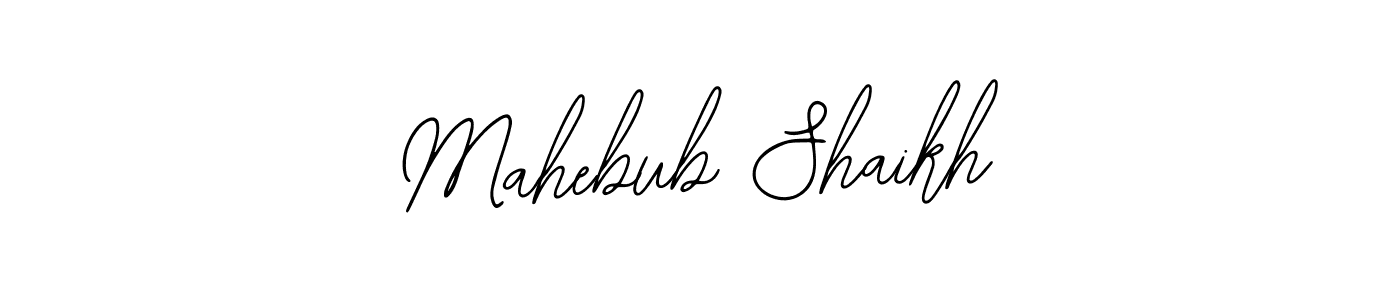 You should practise on your own different ways (Bearetta-2O07w) to write your name (Mahebub Shaikh) in signature. don't let someone else do it for you. Mahebub Shaikh signature style 12 images and pictures png