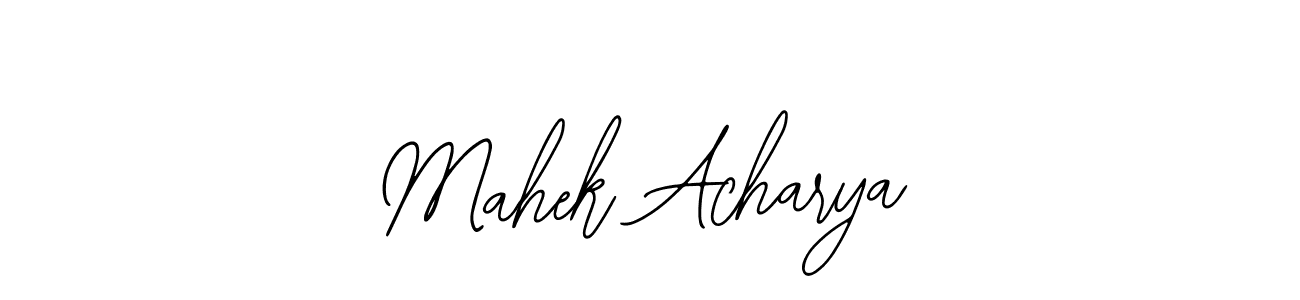 Make a short Mahek Acharya signature style. Manage your documents anywhere anytime using Bearetta-2O07w. Create and add eSignatures, submit forms, share and send files easily. Mahek Acharya signature style 12 images and pictures png