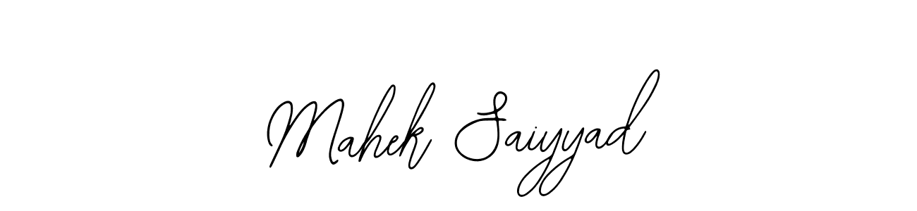 Bearetta-2O07w is a professional signature style that is perfect for those who want to add a touch of class to their signature. It is also a great choice for those who want to make their signature more unique. Get Mahek Saiyyad name to fancy signature for free. Mahek Saiyyad signature style 12 images and pictures png