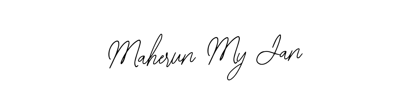 Create a beautiful signature design for name Maherun My Jan. With this signature (Bearetta-2O07w) fonts, you can make a handwritten signature for free. Maherun My Jan signature style 12 images and pictures png