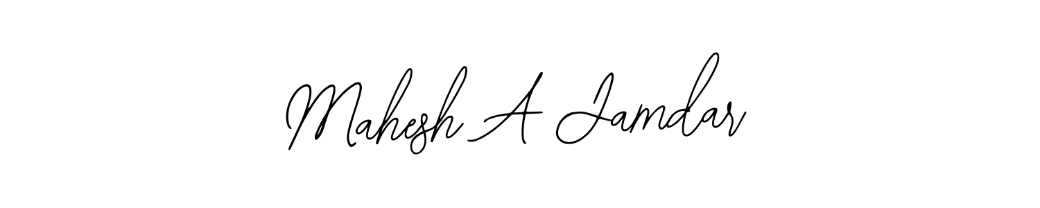 It looks lik you need a new signature style for name Mahesh A Jamdar. Design unique handwritten (Bearetta-2O07w) signature with our free signature maker in just a few clicks. Mahesh A Jamdar signature style 12 images and pictures png