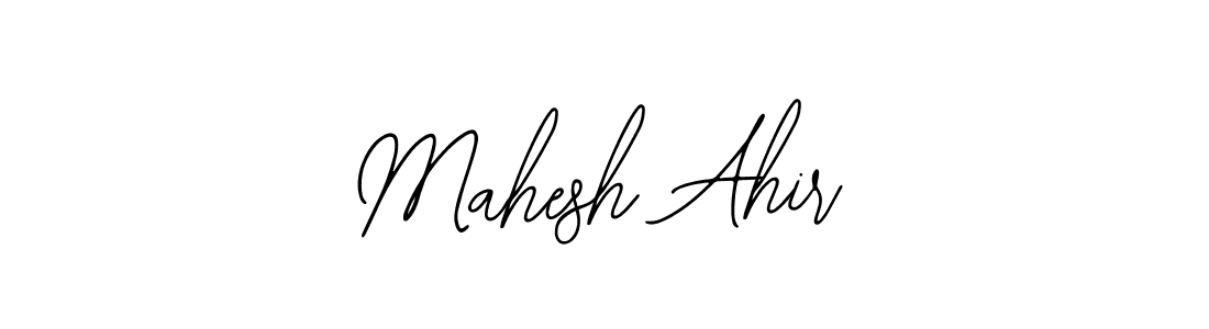 The best way (Bearetta-2O07w) to make a short signature is to pick only two or three words in your name. The name Mahesh Ahir include a total of six letters. For converting this name. Mahesh Ahir signature style 12 images and pictures png