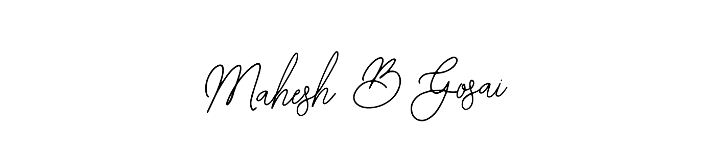 The best way (Bearetta-2O07w) to make a short signature is to pick only two or three words in your name. The name Mahesh B Gosai include a total of six letters. For converting this name. Mahesh B Gosai signature style 12 images and pictures png