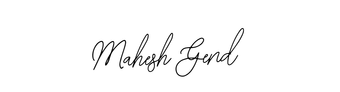 Use a signature maker to create a handwritten signature online. With this signature software, you can design (Bearetta-2O07w) your own signature for name Mahesh Gend. Mahesh Gend signature style 12 images and pictures png