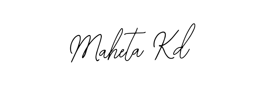 Maheta Kd stylish signature style. Best Handwritten Sign (Bearetta-2O07w) for my name. Handwritten Signature Collection Ideas for my name Maheta Kd. Maheta Kd signature style 12 images and pictures png