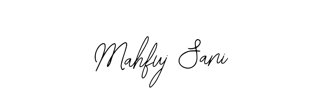 Similarly Bearetta-2O07w is the best handwritten signature design. Signature creator online .You can use it as an online autograph creator for name Mahfuj Sani. Mahfuj Sani signature style 12 images and pictures png