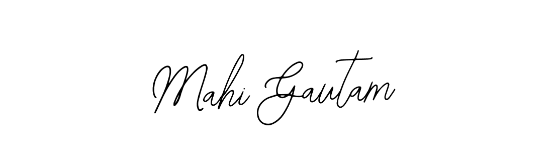 The best way (Bearetta-2O07w) to make a short signature is to pick only two or three words in your name. The name Mahi Gautam include a total of six letters. For converting this name. Mahi Gautam signature style 12 images and pictures png